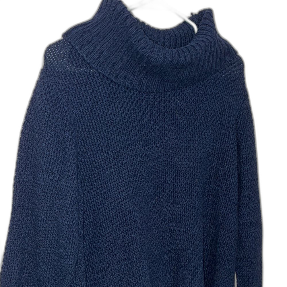 Hilary Radley Dark Blue Women's Cowl Neck Sweater